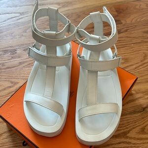 Authentic Hermes Enid Leather Gladiator Sandals